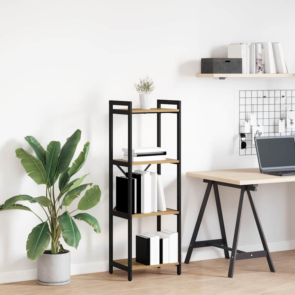 Bogreol 40 x 30 x 119 cm Konstrueret træ Artisan Egetræ