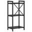 Bogreol Sort eg 40 x 30 x 85 cm Konstrueret træ