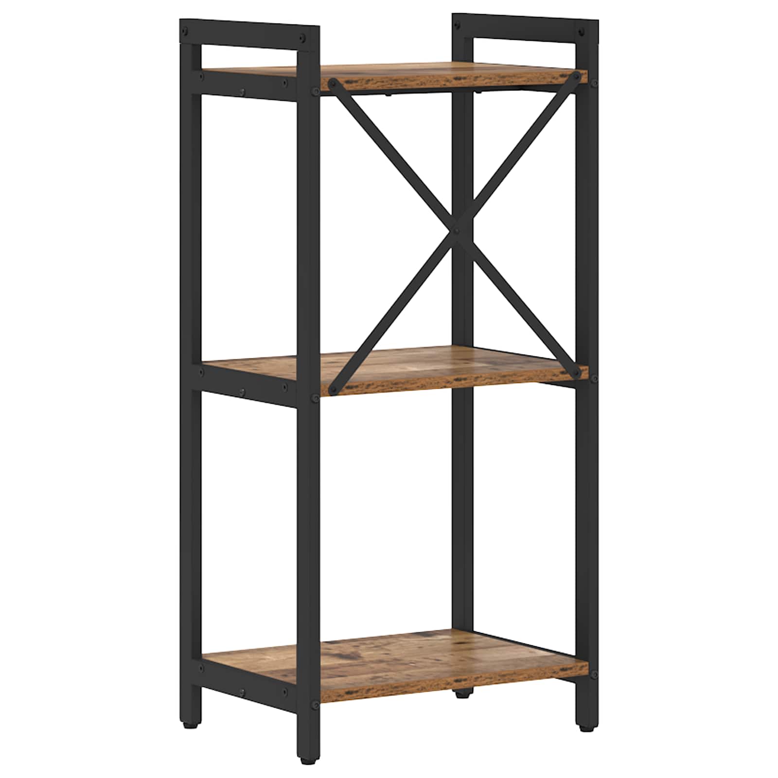 Bogreol Gammelt træ 40 x 30 x 85 cm Konstrueret træ billede