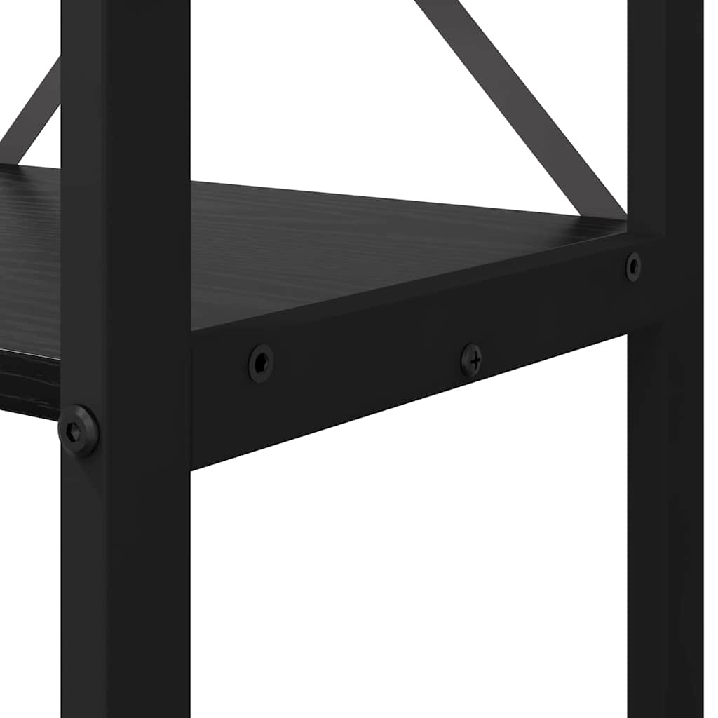Bogreol Sort eg 60 x 30 x 189,5 cm Konstrueret træ