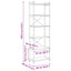 Bogreol Sonoma eg 60 x 30 x 189,5 cm Konstrueret træ