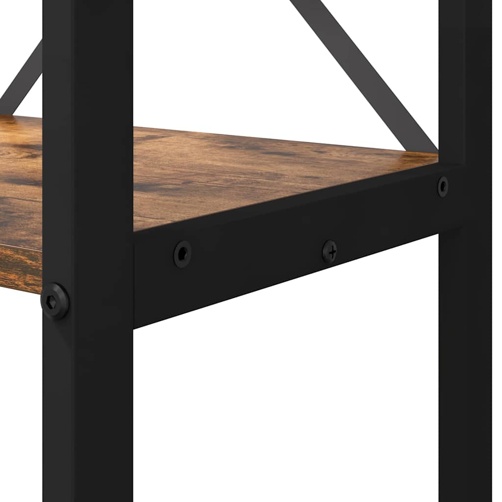 Bogreol Røget eg 60 x 30 x 189,5 cm Konstrueret træ