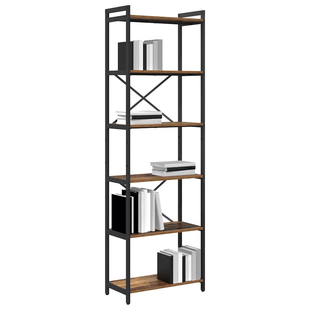 Bogreol Gammelt træ 60 x 30 x 189,5 cm Konstrueret træ