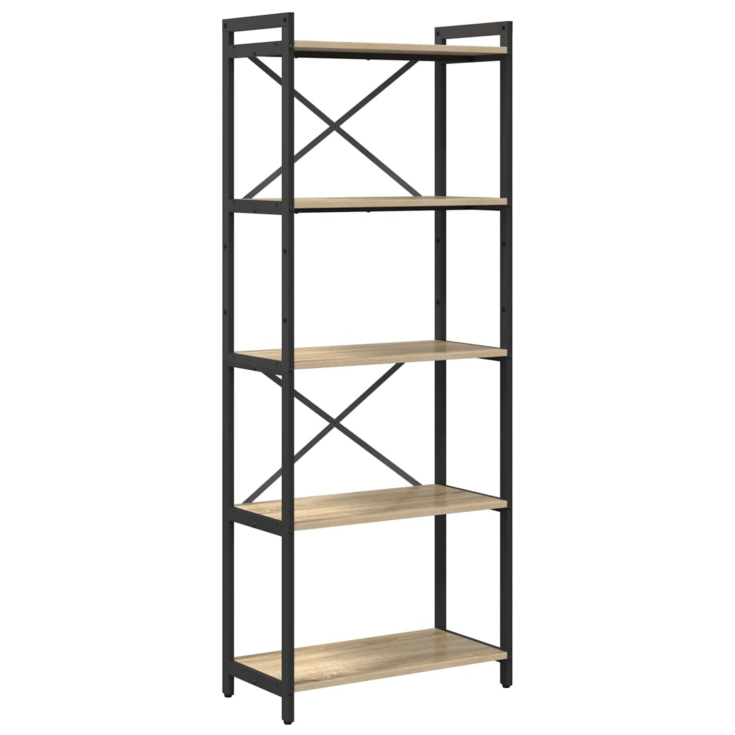 Bogreol Sonoma eg 60 x 30 x 155 cm Konstrueret træ