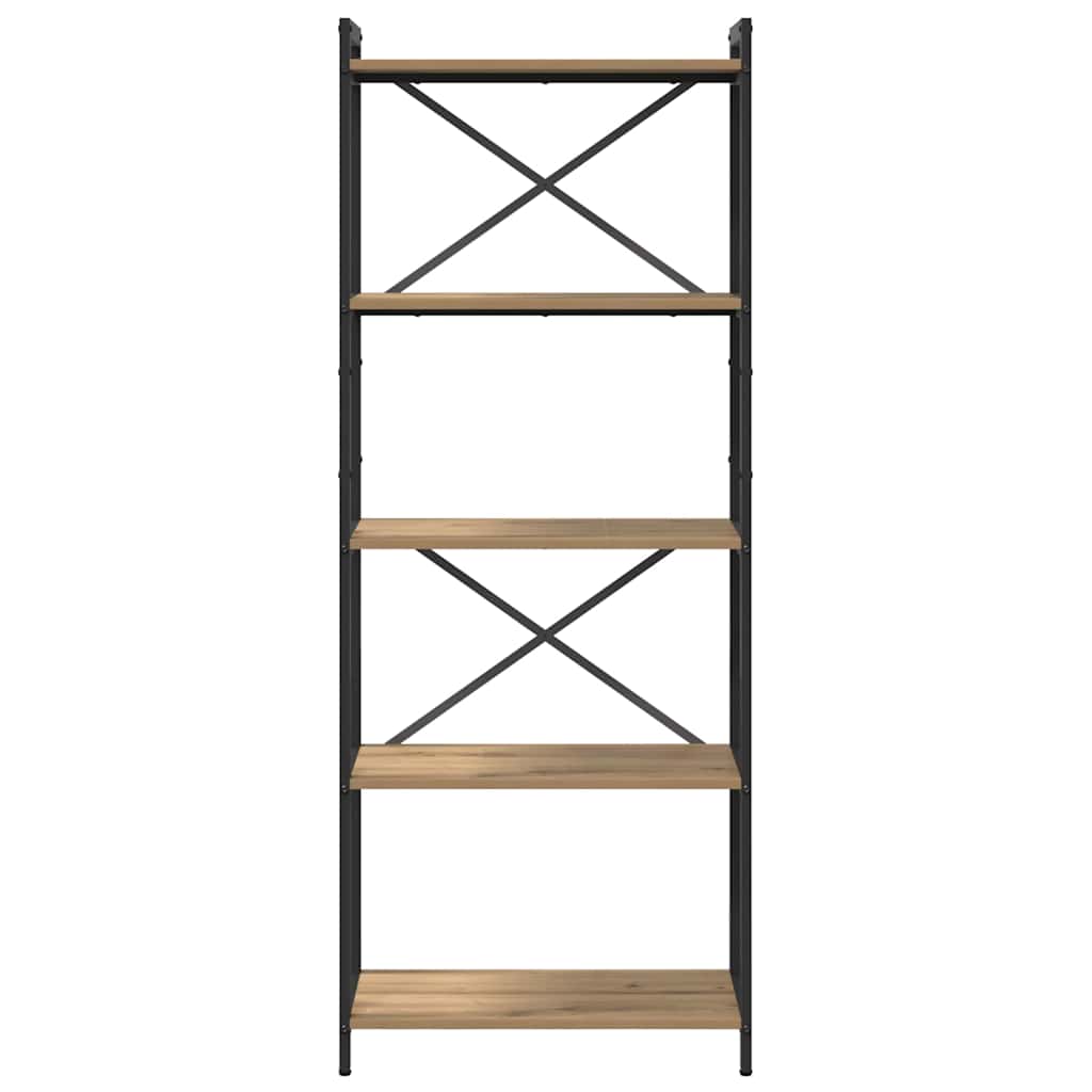 Bogreol 60 x 30 x 155 cm Konstrueret træ Artisan Egetræ