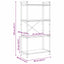 Bogreol Sort eg 60 x 30 x 120 cm Konstrueret træ