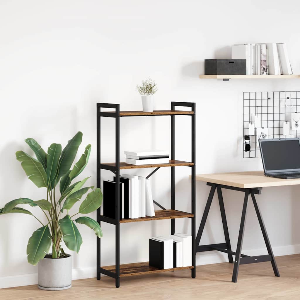 Bogreol 60 x 30 x 120 cm Konstrueret træ Gammelt træ billede