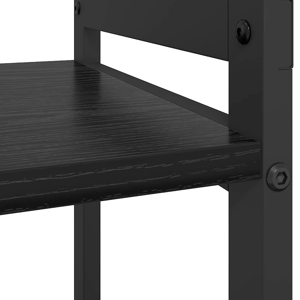 Bogreol 60 x 30 x 85 cm Konstrueret træ Sort eg