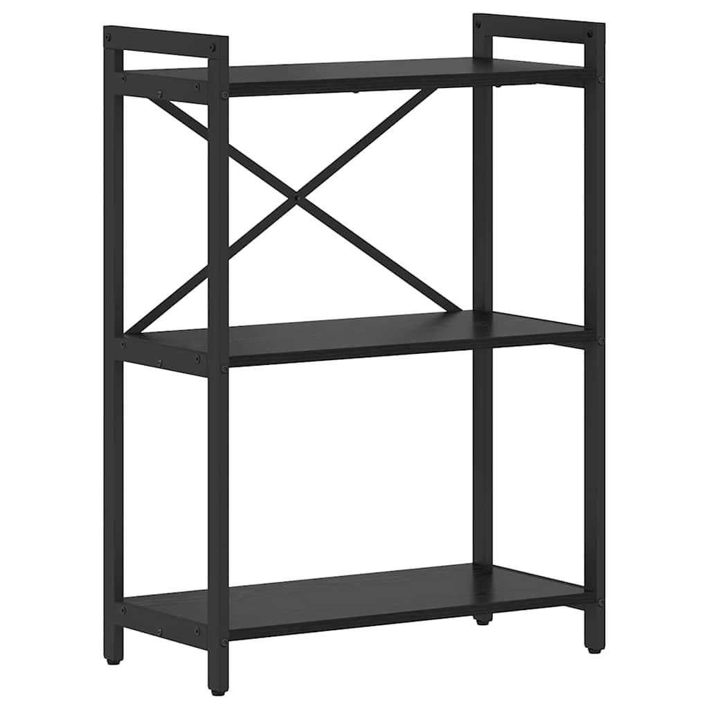 Bogreol 60 x 30 x 85 cm Konstrueret træ Sort eg