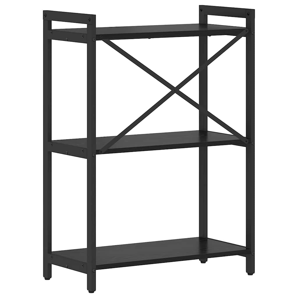 Bogreol 60 x 30 x 85 cm Konstrueret træ Sort eg