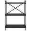Bogreol 60 x 30 x 85 cm Konstrueret træ Sort eg