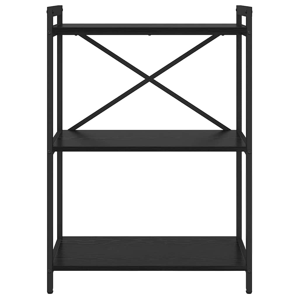 Bogreol 60 x 30 x 85 cm Konstrueret træ Sort eg
