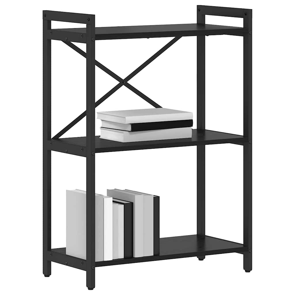 Bogreol 60 x 30 x 85 cm Konstrueret træ Sort eg