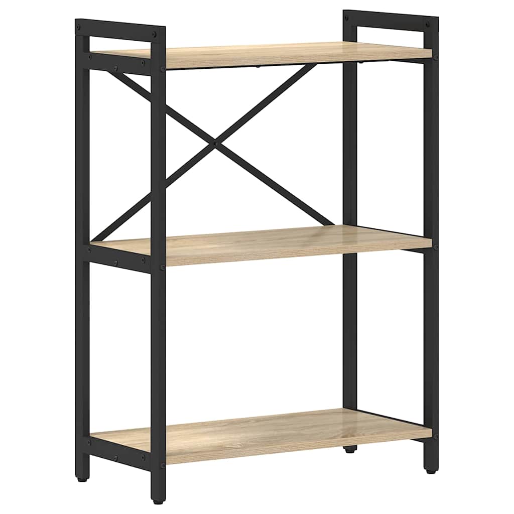 Bogreol 60 x 30 x 85 cm Konstrueret træ Sonoma eg