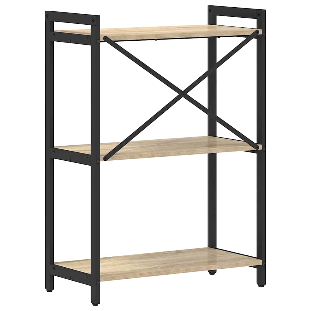 Bogreol 60 x 30 x 85 cm Konstrueret træ Sonoma eg