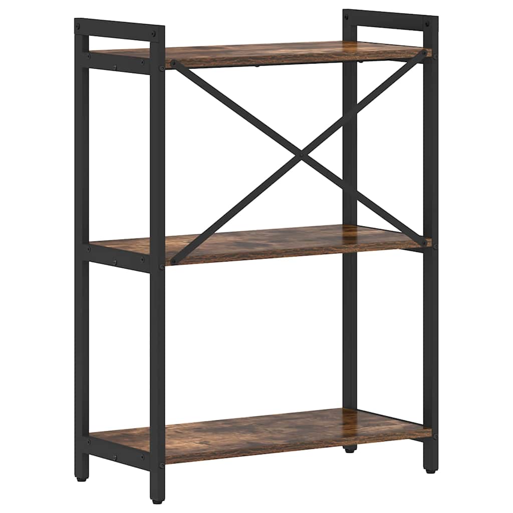 Bogreol 60 x 30 x 85 cm Konstrueret træ Røget eg