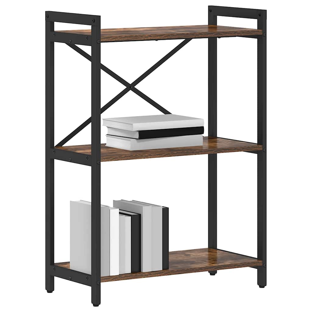 Bogreol 60 x 30 x 85 cm Konstrueret træ Røget eg