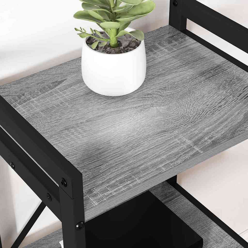 Bogreol 60 x 30 x 85 cm Konstrueret træ Grå sonoma-eg