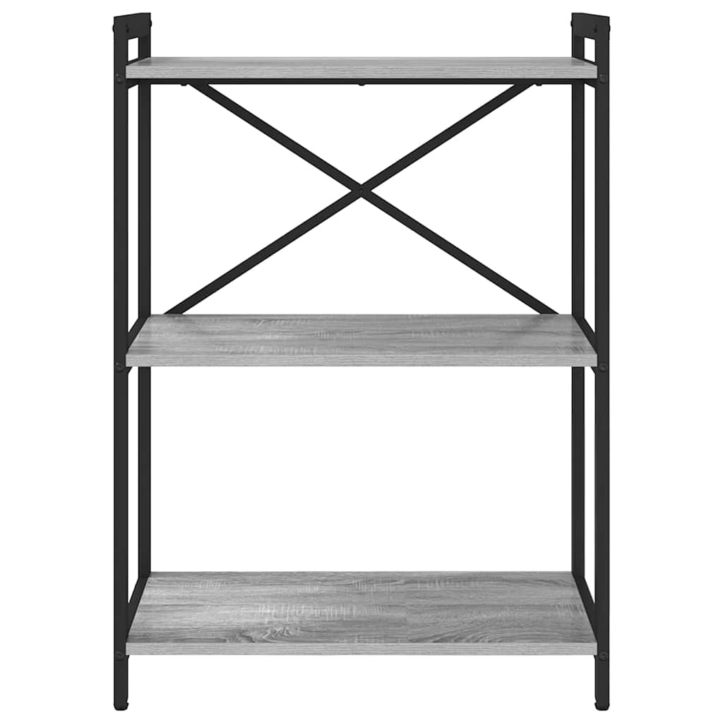 Bogreol Grå sonoma-eg 60 x 30 x 85 cm Konstrueret træ