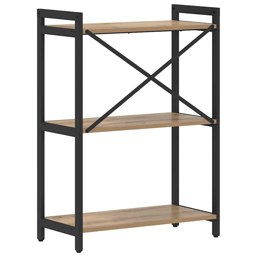 Bogreol 60 x 30 x 85 cm Konstrueret træ Artisan Egetræ
