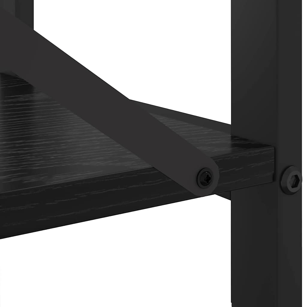 Bogreol 60 x 30 x 50 cm Konstrueret træ Sort eg