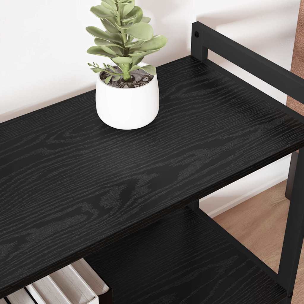 Bogreol 60 x 30 x 50 cm Konstrueret træ Sort eg