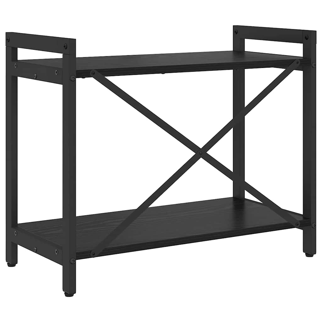 Bogreol 60 x 30 x 50 cm Konstrueret træ Sort eg