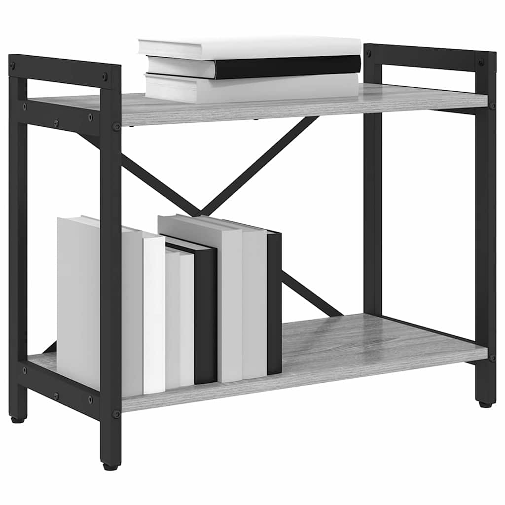 Bogreol 60 x 30 x 50 cm Konstrueret træ Grå sonoma-eg