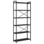 Bogreol Sort eg 80 x 30 x 189,5 cm Konstrueret træ