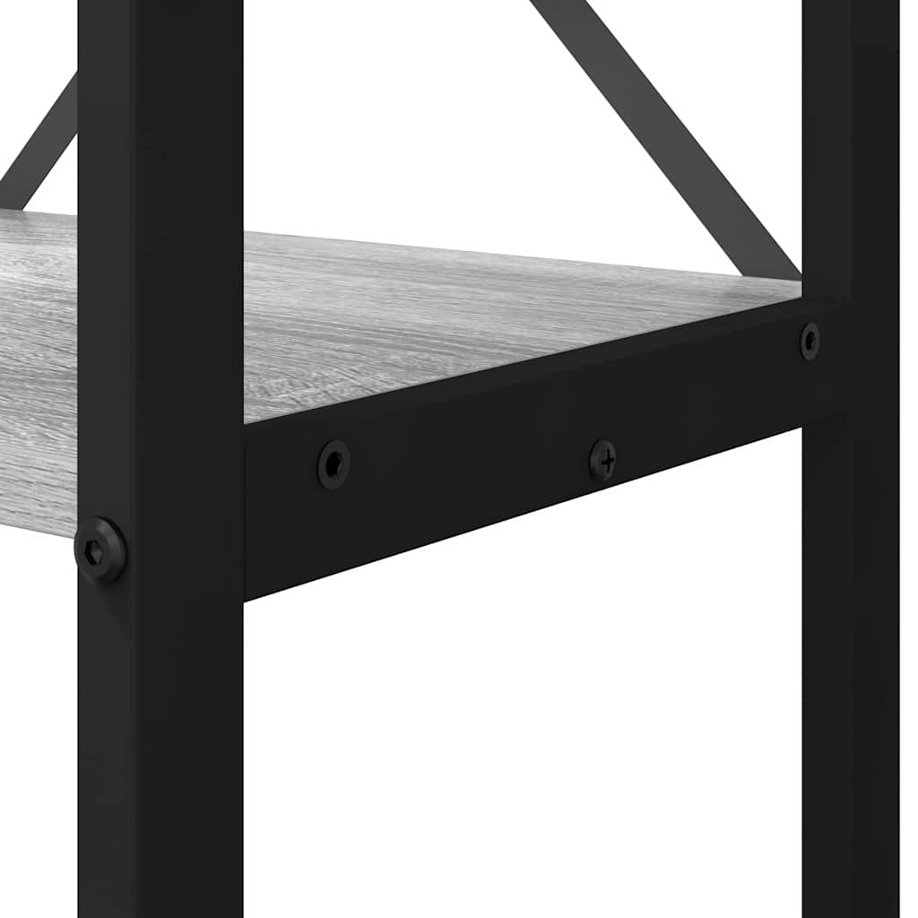Bogreol Grå sonoma-eg 80 x 30 x 189,5 cm Konstrueret træ