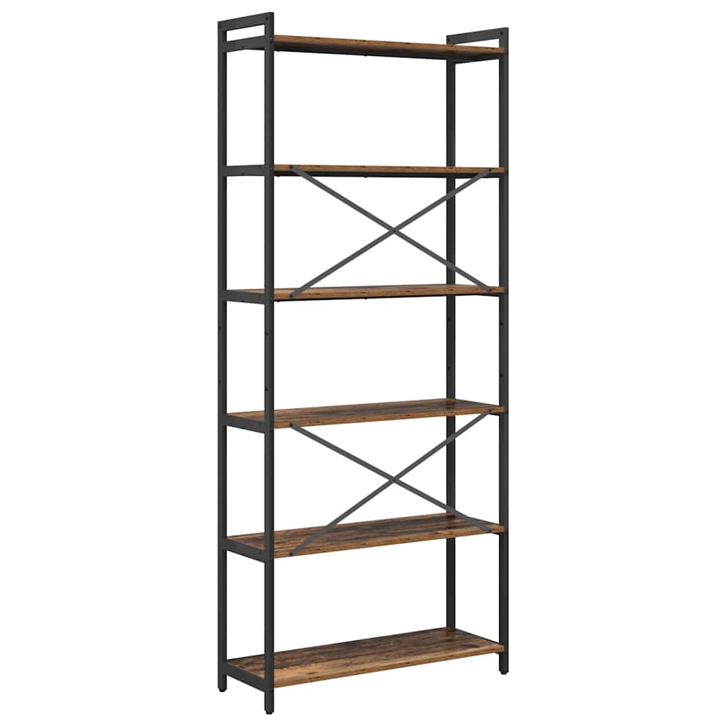 Bogreol Gammelt træ 80 x 30 x 189,5 cm Konstrueret træ