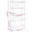Bogreol Sonoma eg 80 x 30 x 155 cm Konstrueret træ
