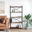 Bogreol Røget eg 80 x 30 x 155 cm Konstrueret træ