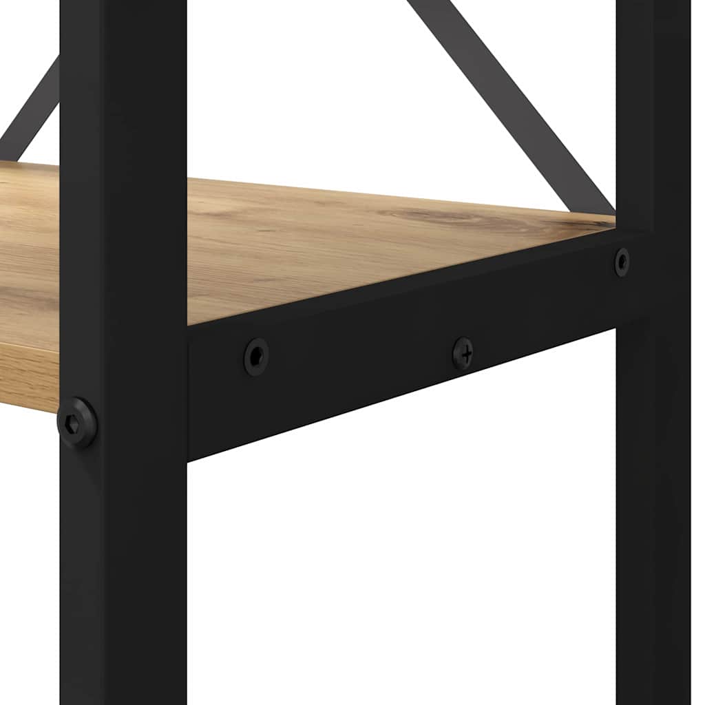 Bogreol 80 x 30 x 155 cm Konstrueret træ Artisan Egetræ