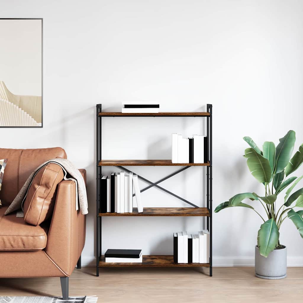 Bogreol Røget eg 80 x 30 x 120 cm Konstrueret træ