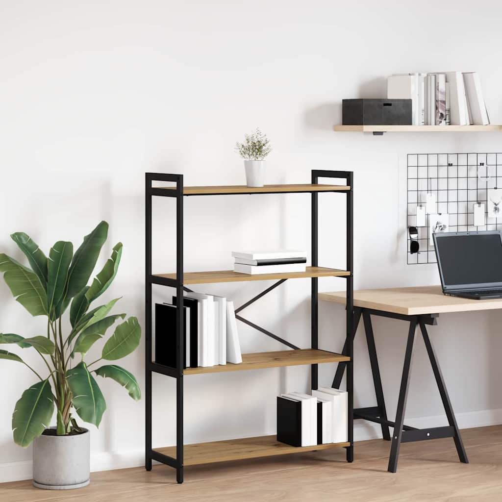 Bogreol 80 x 30 x 120 cm Konstrueret træ Artisan Egetræ