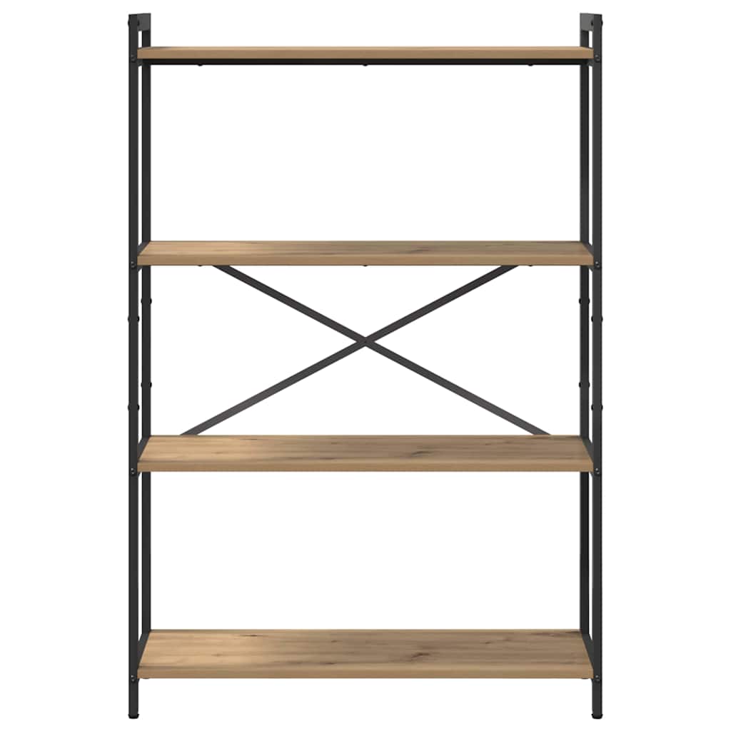 Bogreol 80 x 30 x 120 cm Konstrueret træ Artisan Egetræ