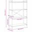 Bogreol 80 x 30 x 120 cm Konstrueret træ Artisan Egetræ
