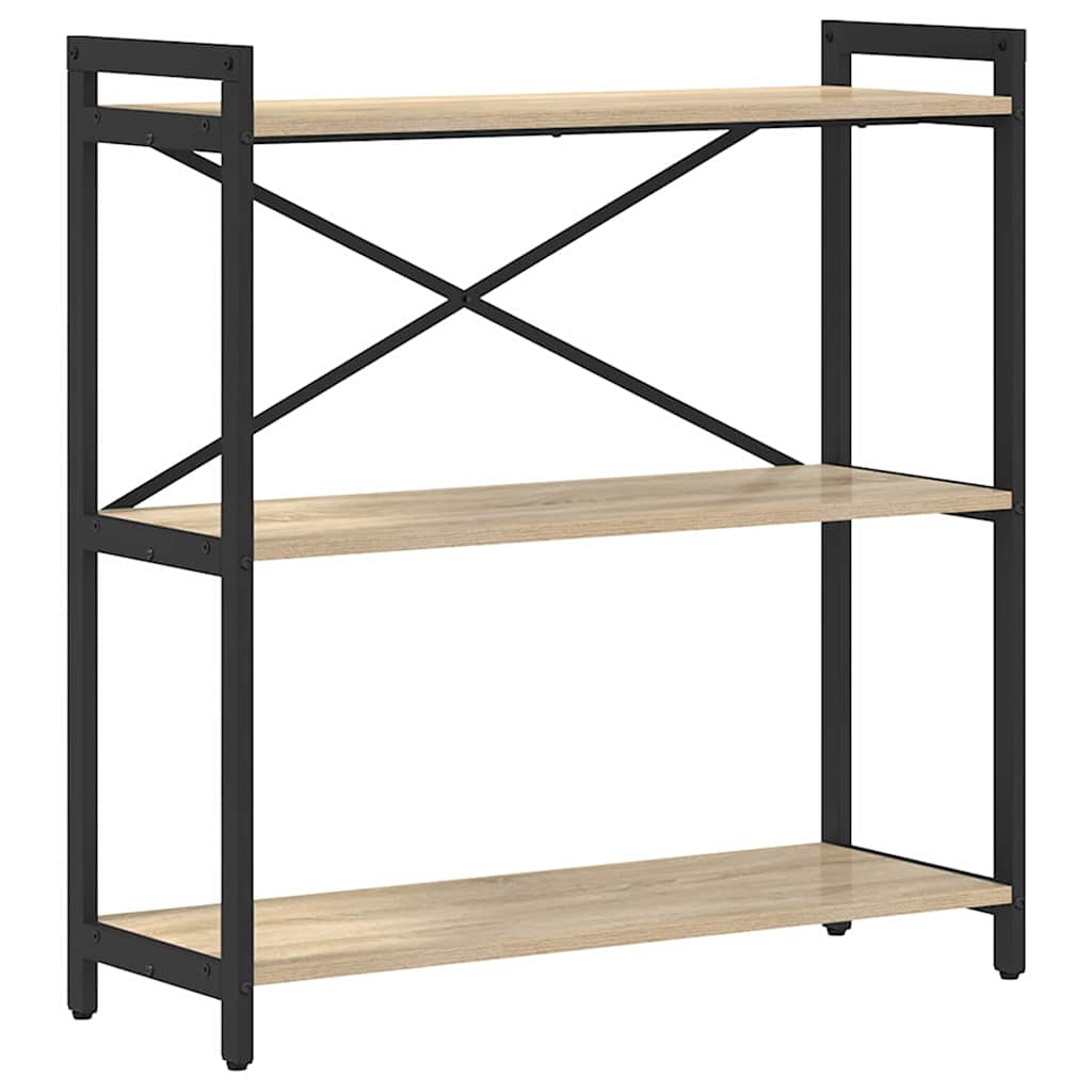 Bogreol 80 x 30 x 85 cm Konstrueret træ Sonoma eg