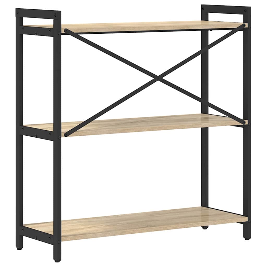 Bogreol 80 x 30 x 85 cm Konstrueret træ Sonoma eg
