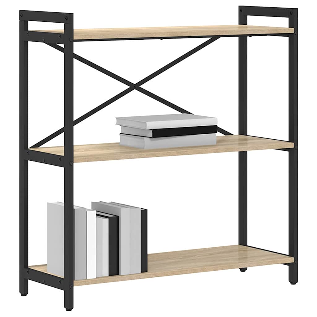 Bogreol 80 x 30 x 85 cm Konstrueret træ Sonoma eg