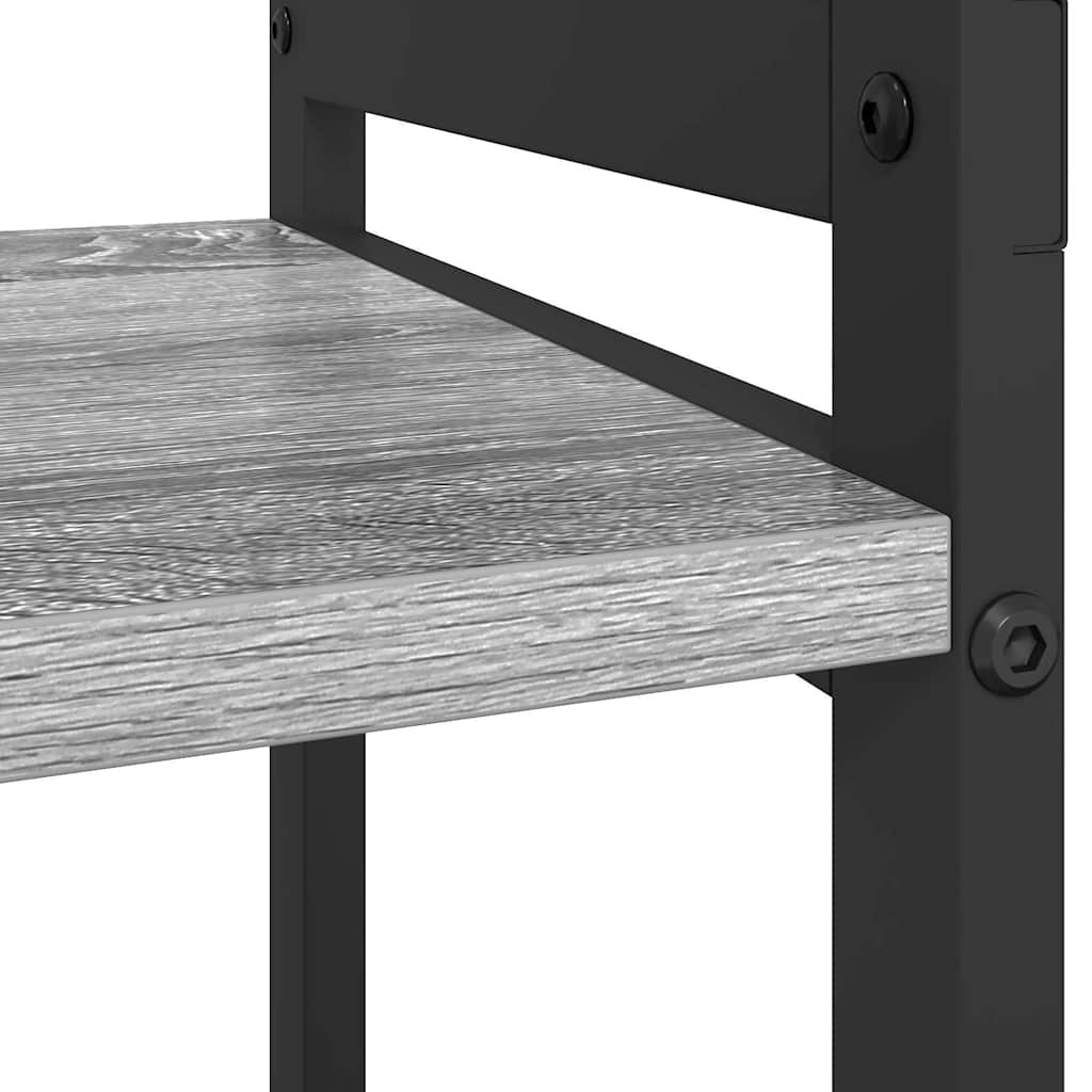 Bogreol 80 x 30 x 85 cm Konstrueret træ Grå sonoma-eg