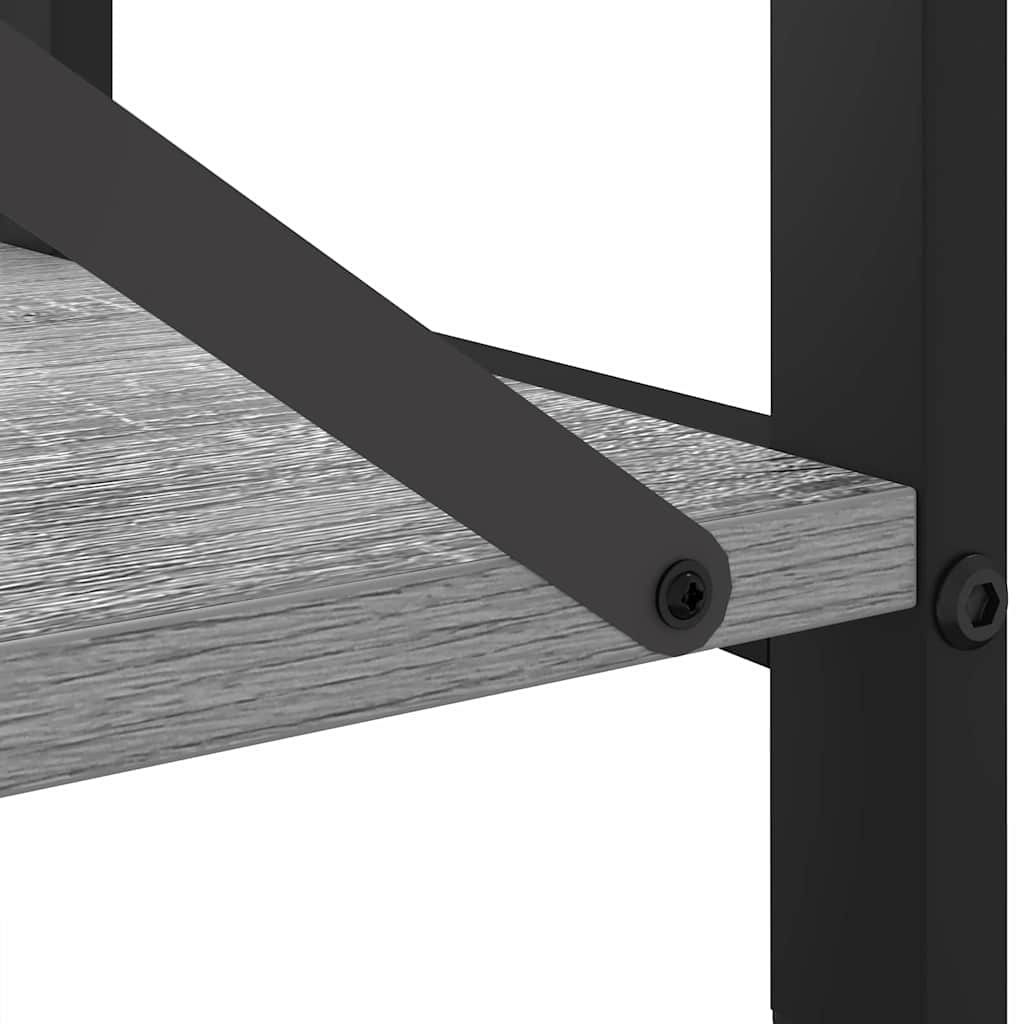 Bogreol 80 x 30 x 85 cm Konstrueret træ Grå sonoma-eg