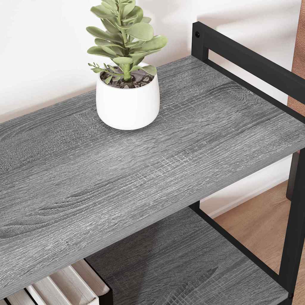Bogreol 80 x 30 x 85 cm Konstrueret træ Grå sonoma-eg