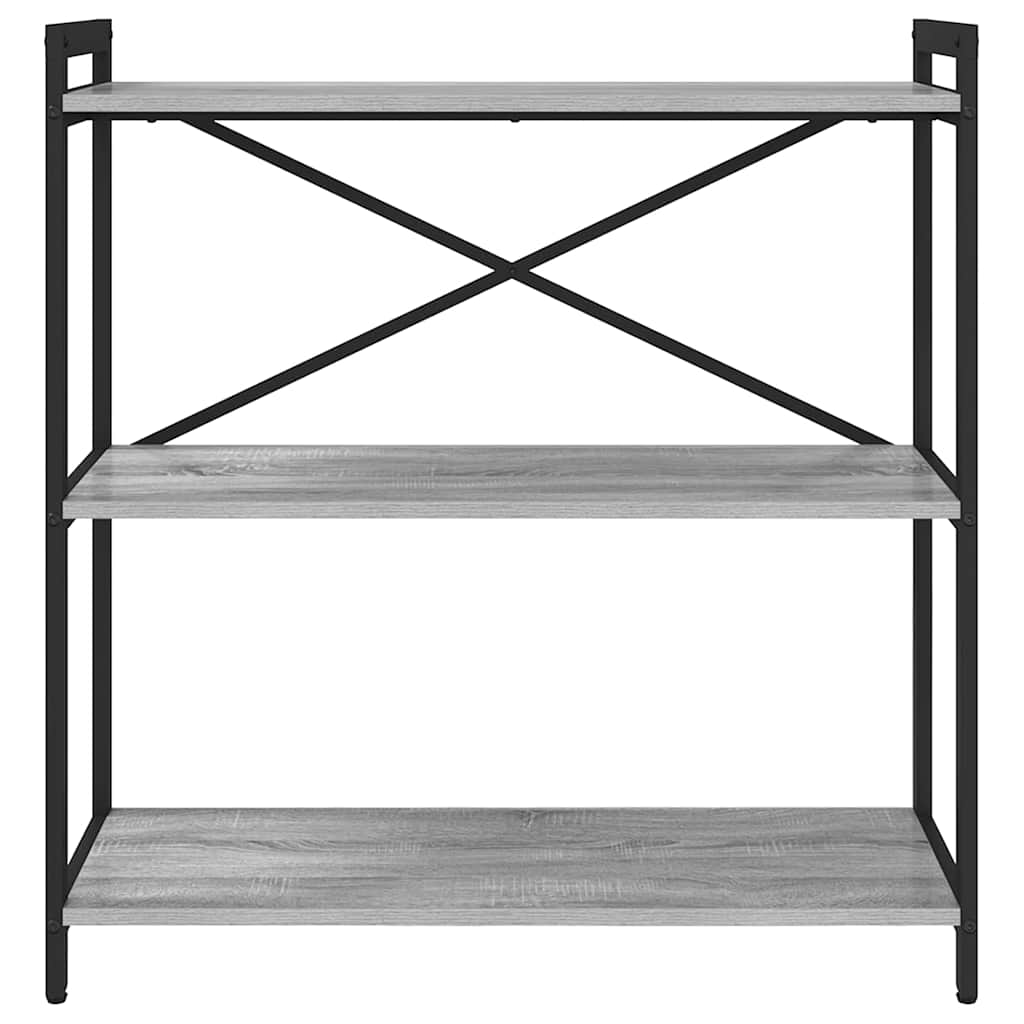 Bogreol 80 x 30 x 85 cm Konstrueret træ Grå sonoma-eg