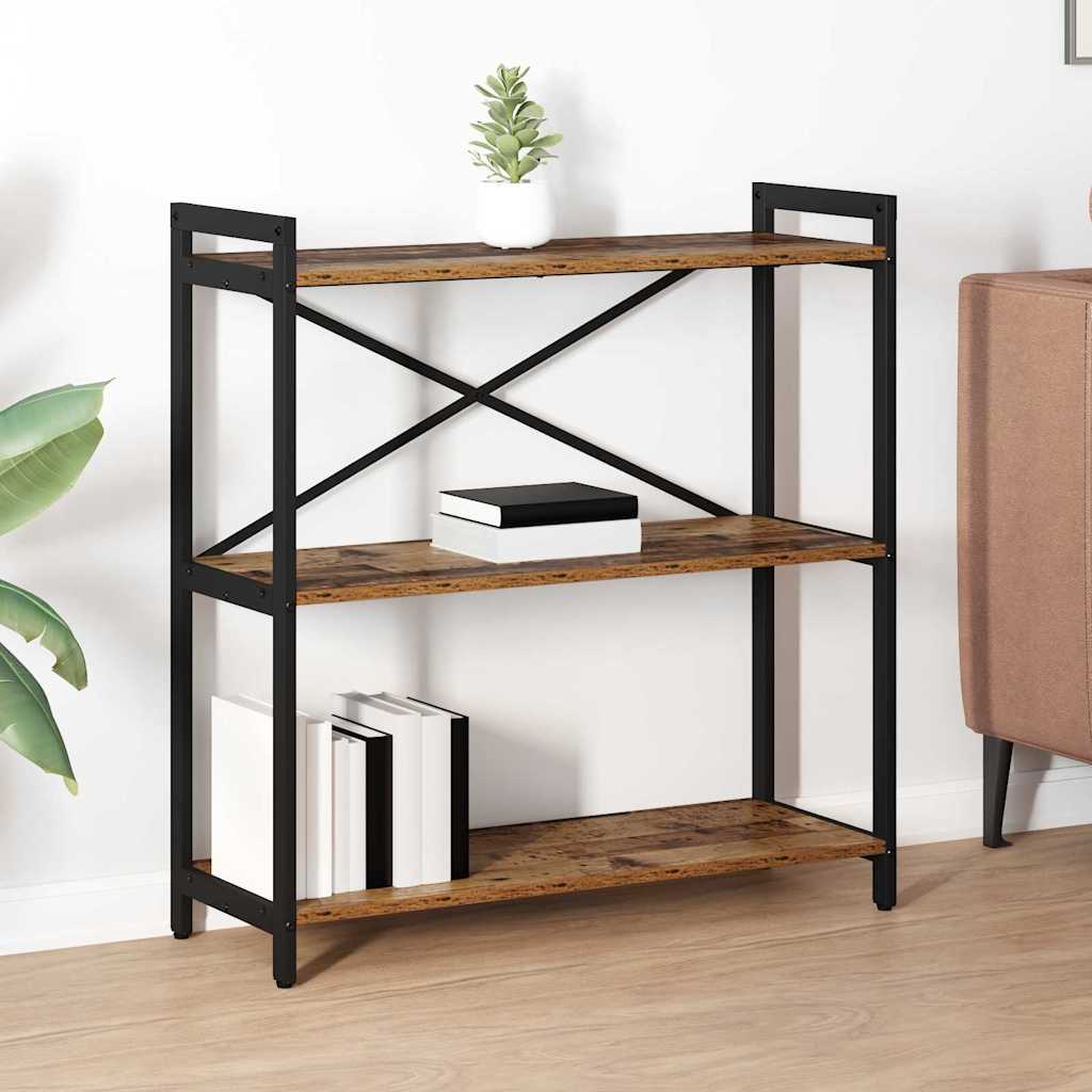 Bogreol 80 x 30 x 85 cm Konstrueret træ Gammelt træ billede