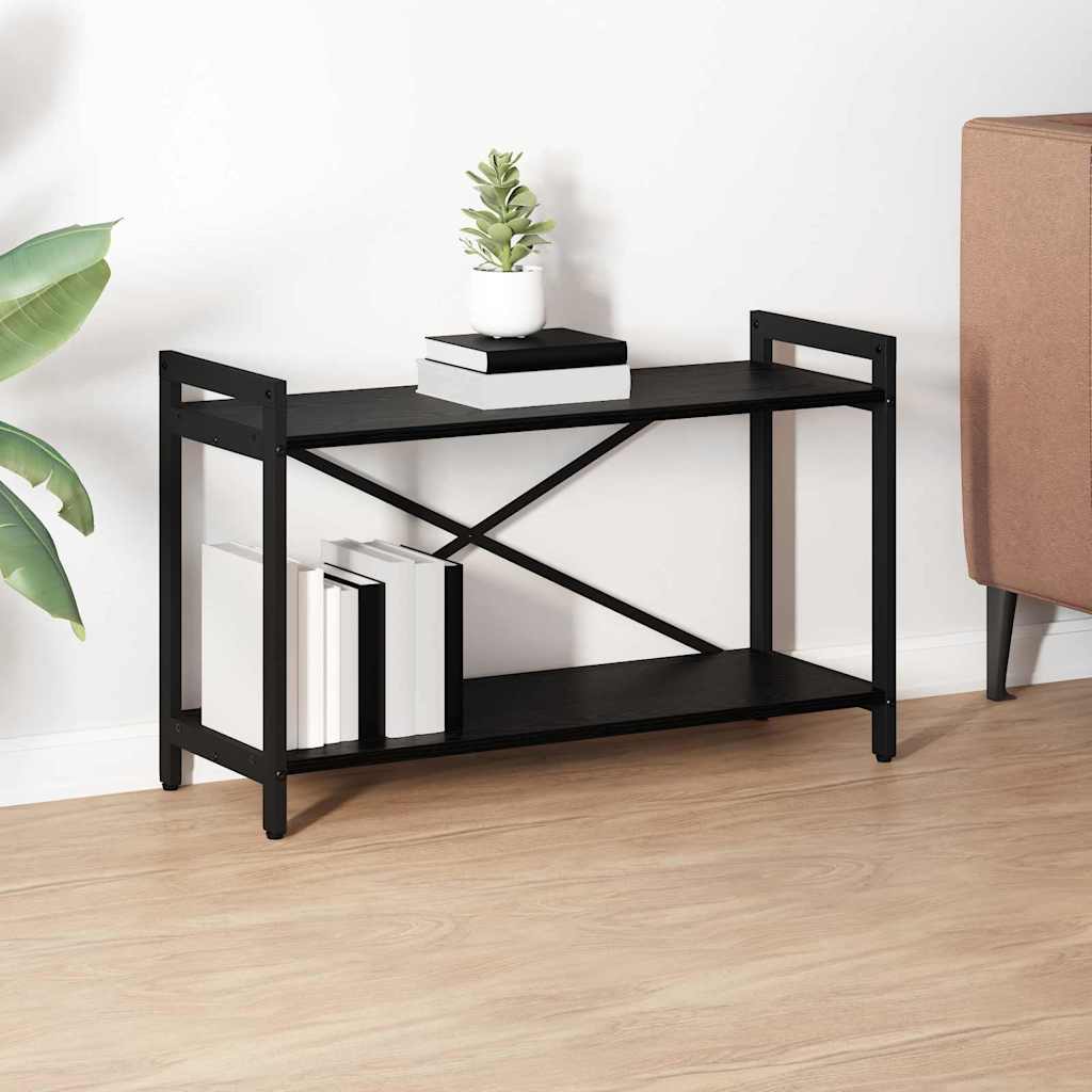 Bogreol 80 x 30 x 50 cm Konstrueret træ Sort eg