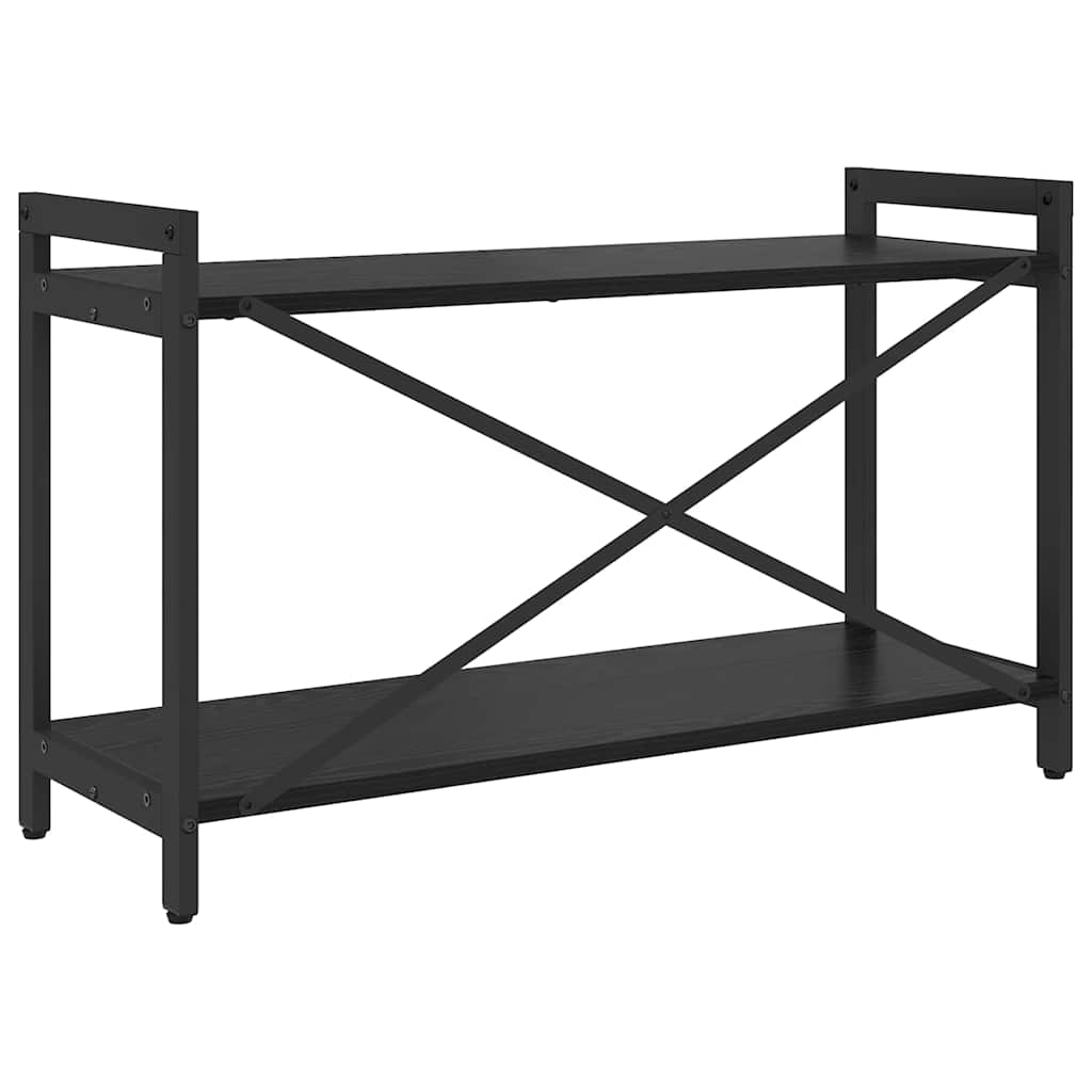 Bogreol 80 x 30 x 50 cm Konstrueret træ Sort eg