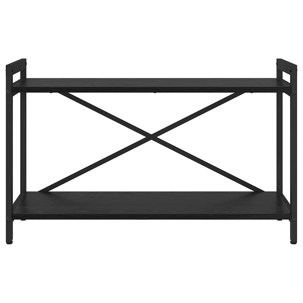 Bogreol 80 x 30 x 50 cm Konstrueret træ Sort eg