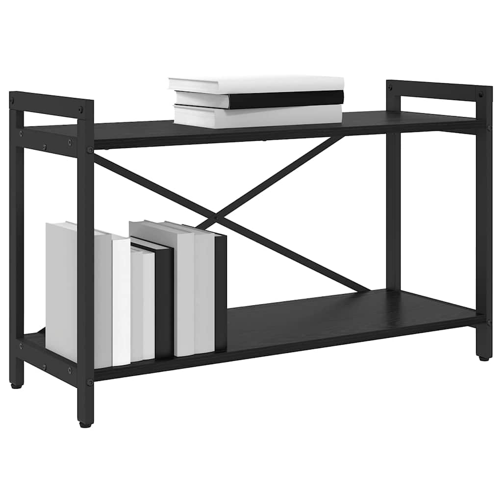 Bogreol 80 x 30 x 50 cm Konstrueret træ Sort eg